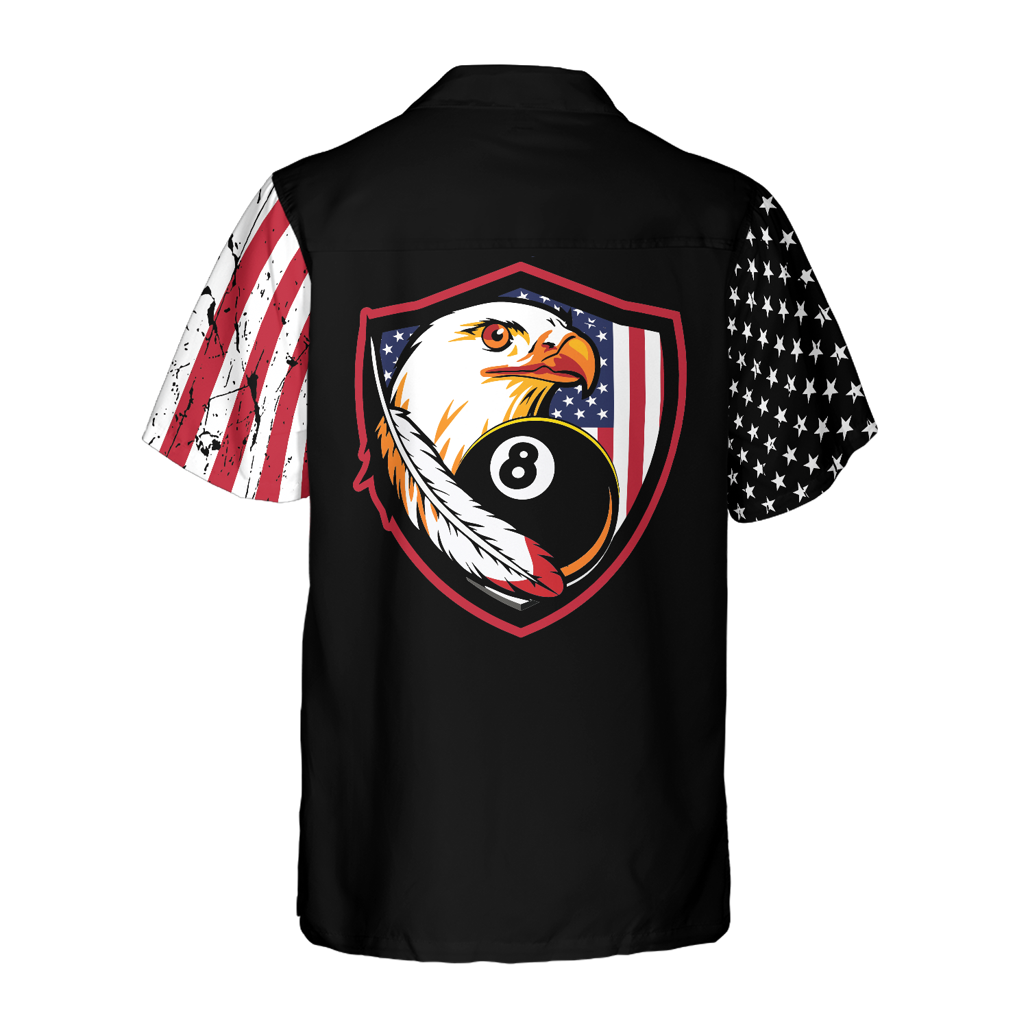 Billiards Eagle American Flag Hawaiian Shirt - Hyperfavor