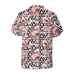 Rose Gold Flowers Hawaiian Shirt - Hyperfavor