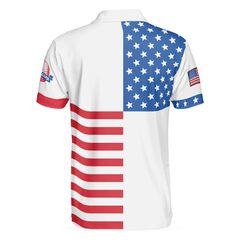 American Flag Golf V2 Short Sleeve Unisex Golf Polo Shirt, Polo Shirts For Men And Women - Hyperfavor