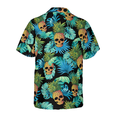 Pineapple Skull & The Tropical Leaves Hawaiian Shirt - Hyperfavor