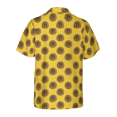 Dogecoin Pattern Hawaiian Shirt - Hyperfavor