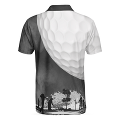 Golf Ball And Smoke Background Golf Polo Shirt, Smoke Golf Player Polo Shirt, Best Golf Shirt For Men - Hyperfavor