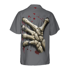 Death Hand Halloween Shirt Hawaiian Shirt - Hyperfavor