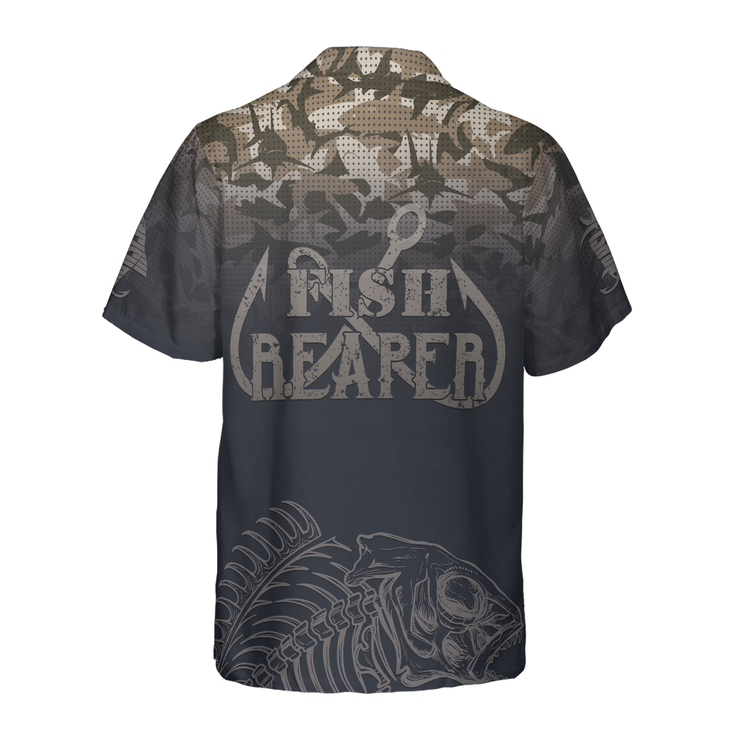 Fish Reaper Fish Skeleton Fishing Hawaiian Shirt - Hyperfavor