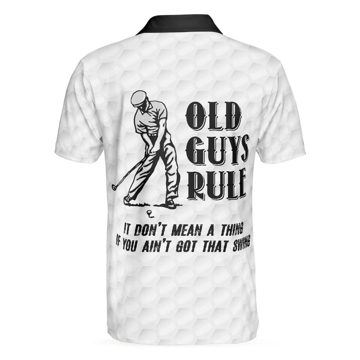 Old Guys Rule Golf Polo Shirt, Golf Texture Argyle Pattern Polo Shirt, Cool Golfing Shirt For Men - Hyperfavor