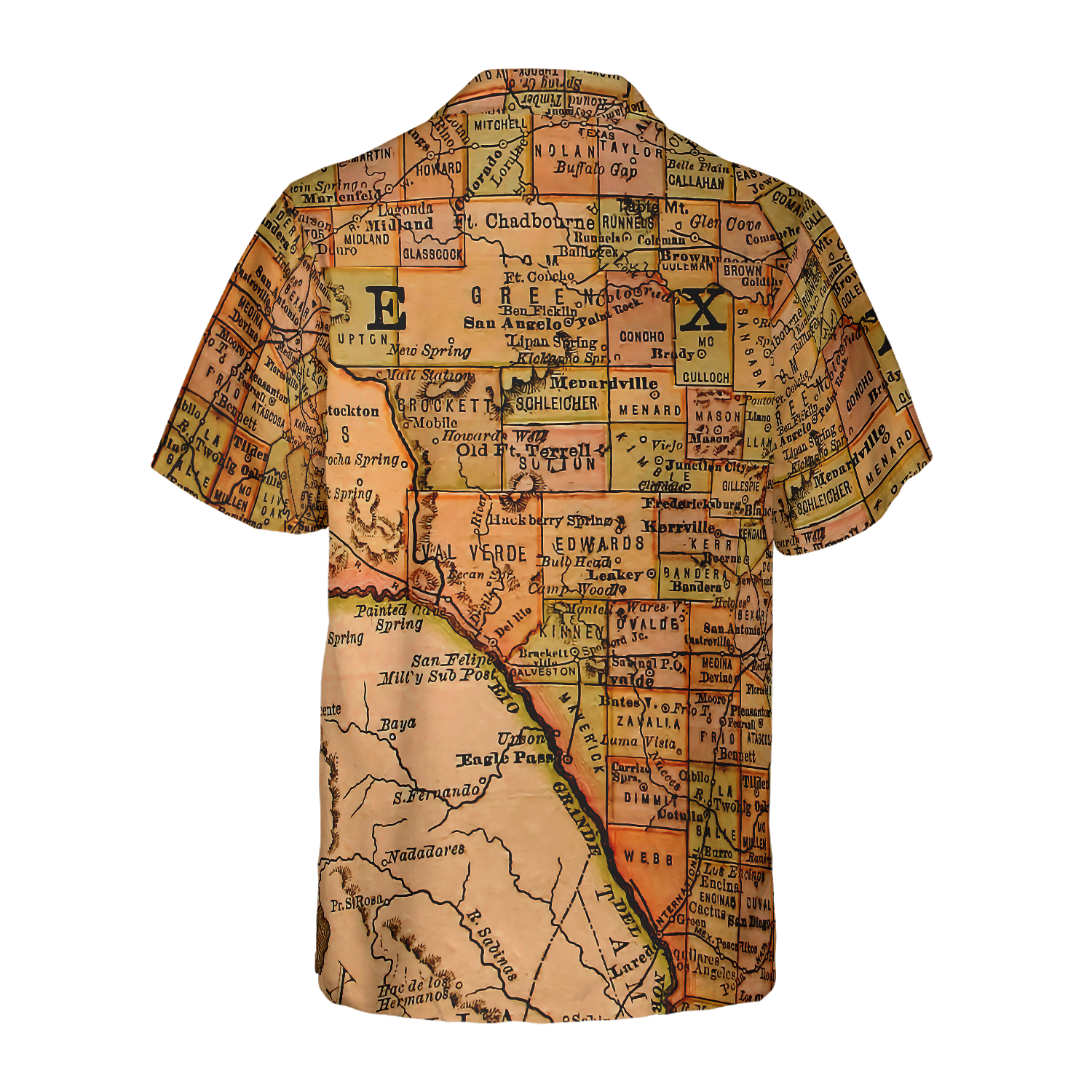 Texas Map Vintage Texas Hawaiian Shirt, Unique Texas Shirt For Texas Lovers - Hyperfavor