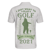 I Just Want To Play Golf And Ignore Bear Golf Polo Shirt For Men, Best Gift For Golfers - Hyperfavor