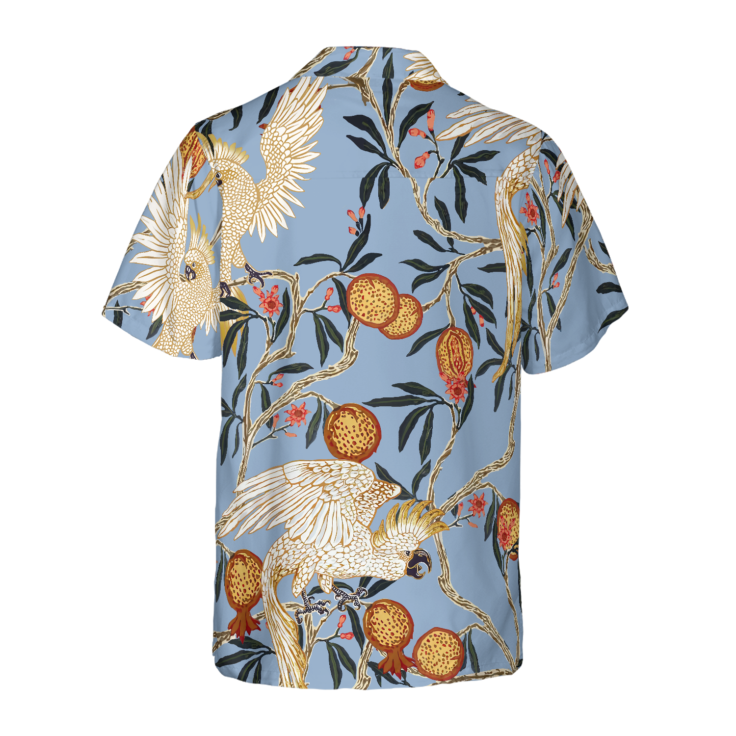 Pomegranates And Cookatoo Shirt For Men Hawaiian Shirt - Hyperfavor