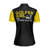 Definition Of Golf Girl Golf Short Sleeve Women Polo Shirt, Black And Yellow Golf Shirt For Ladies - Hyperfavor