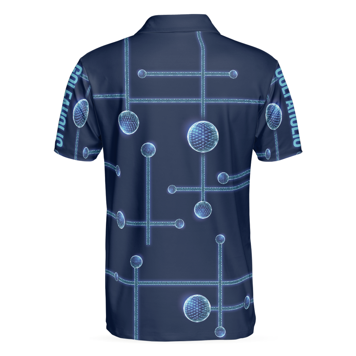 Golfaholic Geometric Golf Ball Low Poly Design Polo Shirt, Digital Golf Polo Shirt, Best Golf Shirt For Men - Hyperfavor