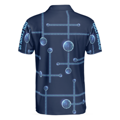 Golfaholic Geometric Golf Ball Low Poly Design Polo Shirt, Digital Golf Polo Shirt, Best Golf Shirt For Men - Hyperfavor