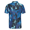 Ocean Camouflage Tennis Short Sleeve Polo Shirt, Tennis Player Polo Shirt, Camo Tennis Shirt For Men - Hyperfavor