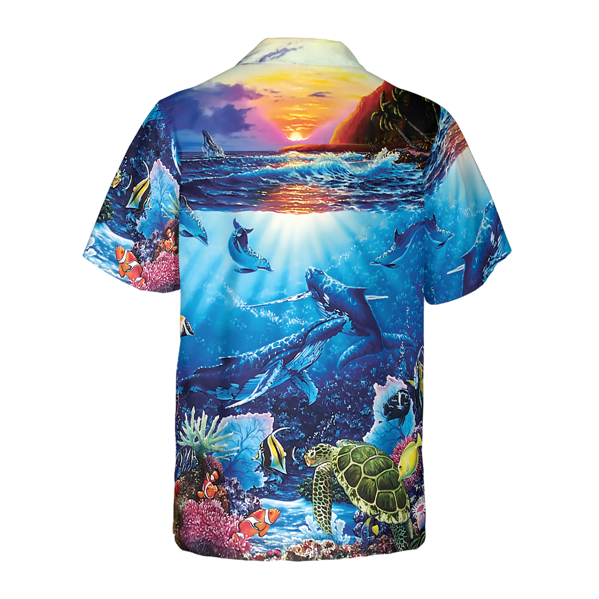 Turtle Under The Sea Hawaiian Shirt - Hyperfavor