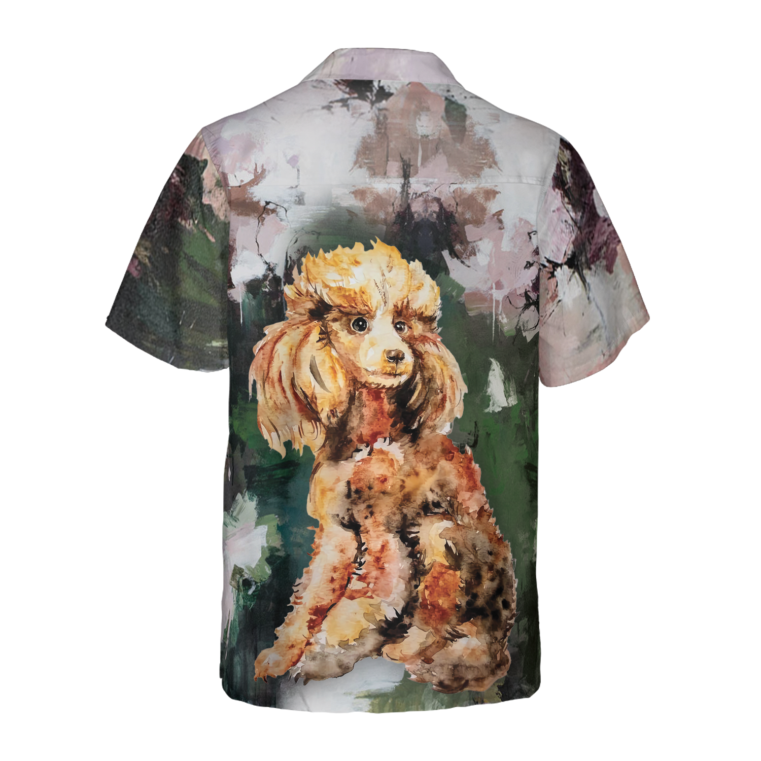 Poodle Portrait For Poodle Lovers Hawaiian Shirt, Dog And Landscape Waterbrush Art Painting - Hyperfavor