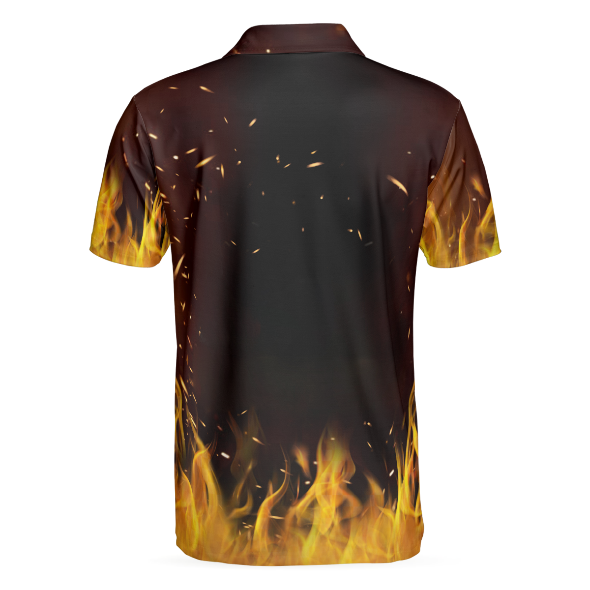 Bowling Pin With Fire Polo Shirt - Hyperfavor