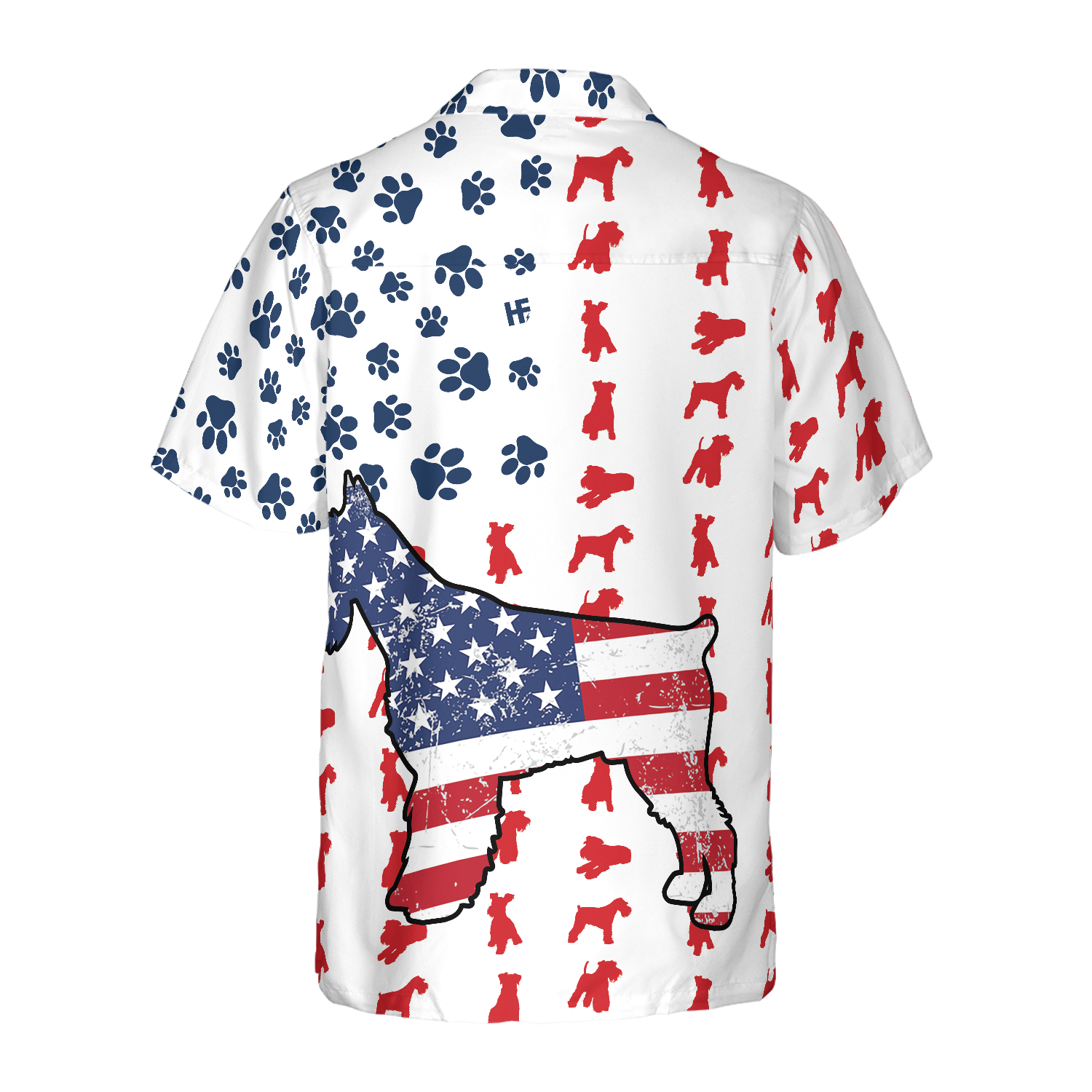 Schnauzer American Flag Hawaiian Shirt - Hyperfavor