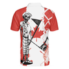 Golf I Like It Rough Canada Flag Polo Shirt, Argyle Pattern Skeleton Golfing Polo Shirt, Funny Golf Shirt For Men - Hyperfavor