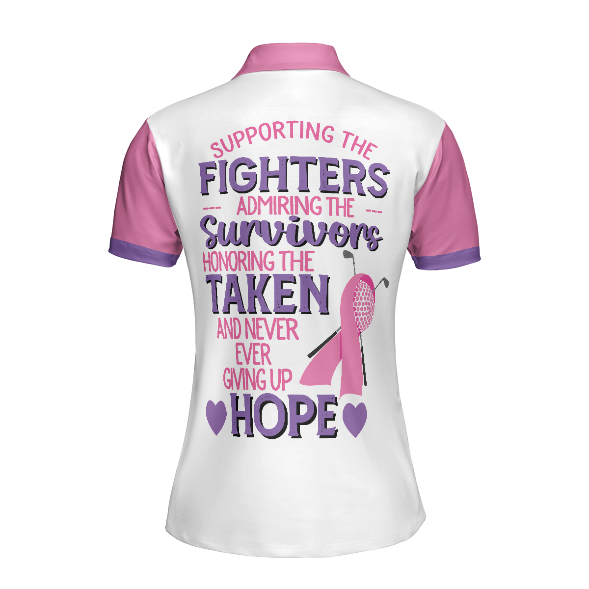 Supporting The Fighters Admiring The Survivors Short Sleeve Women Polo Shirt - Hyperfavor