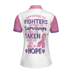 Supporting The Fighters Admiring The Survivors Short Sleeve Women Polo Shirt - Hyperfavor