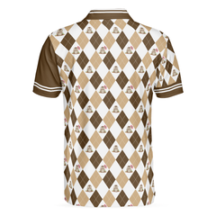 Gopher Meet Me At The 19th Hole Short Sleeve Polo Shirt, Argyle Pattern Polo Shirt, Best Golf Shirt For Men - Hyperfavor