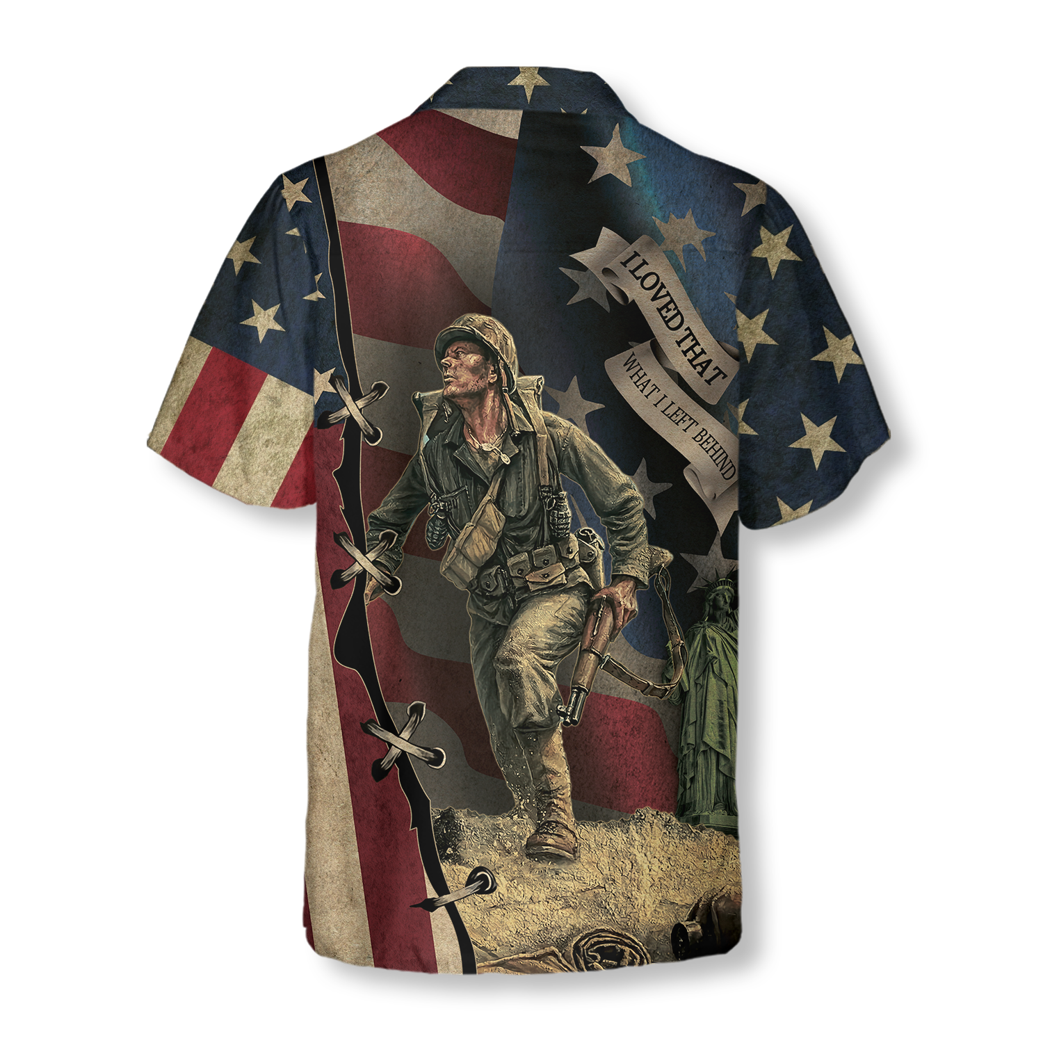 Veteran I fought because I loved that what I left behind Hawaiian Shirt - Hyperfavor