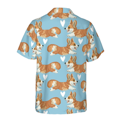 Flying Corgi Blue Hawaiian Shirt, Corgi Shirt For Men And Women - Hyperfavor