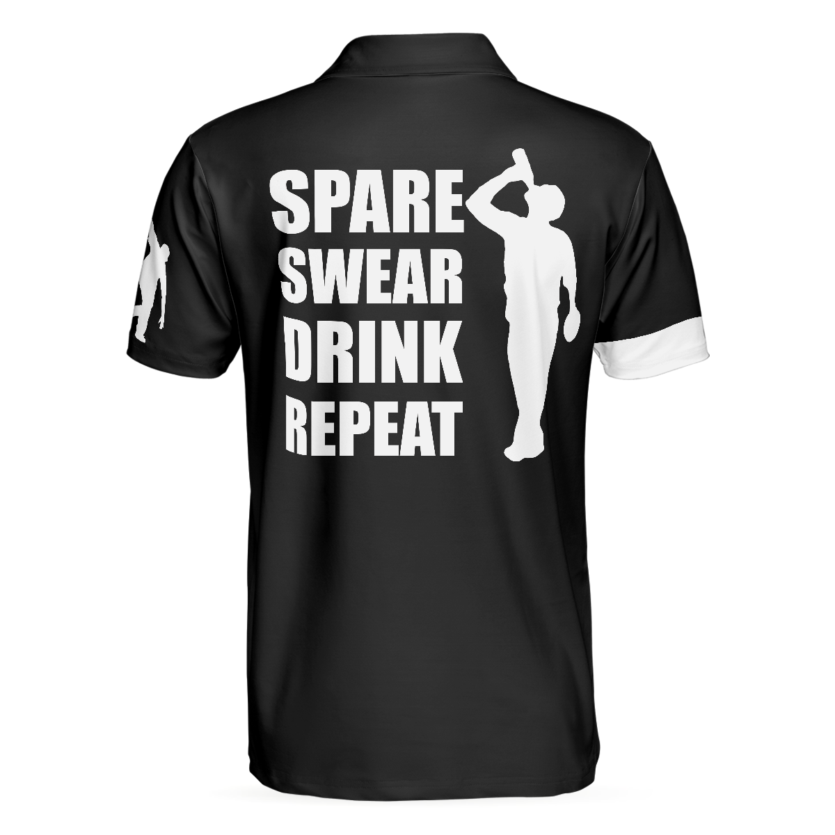 Spear Swear Drink Repeat Bowling Polo Shirt - Hyperfavor