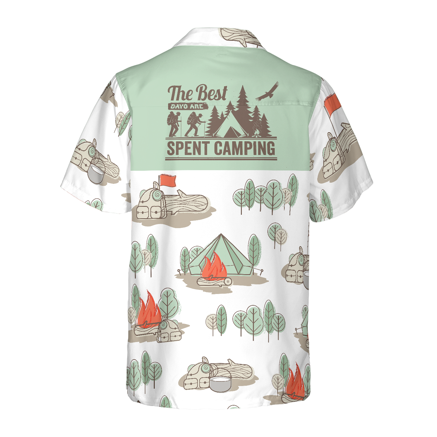 The Best Days Are Spent Camping Hawaiian Shirt - Hyperfavor