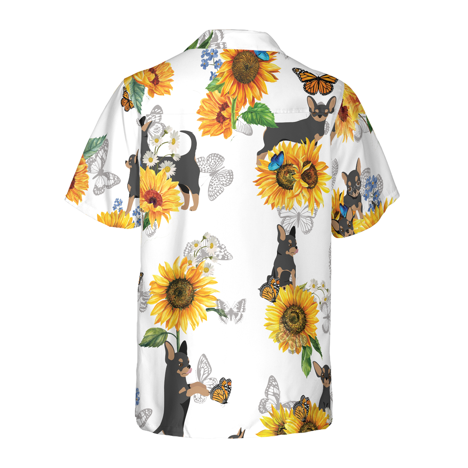 Chihuahua Lover With Sunflower Hawaiian Shirt - Hyperfavor