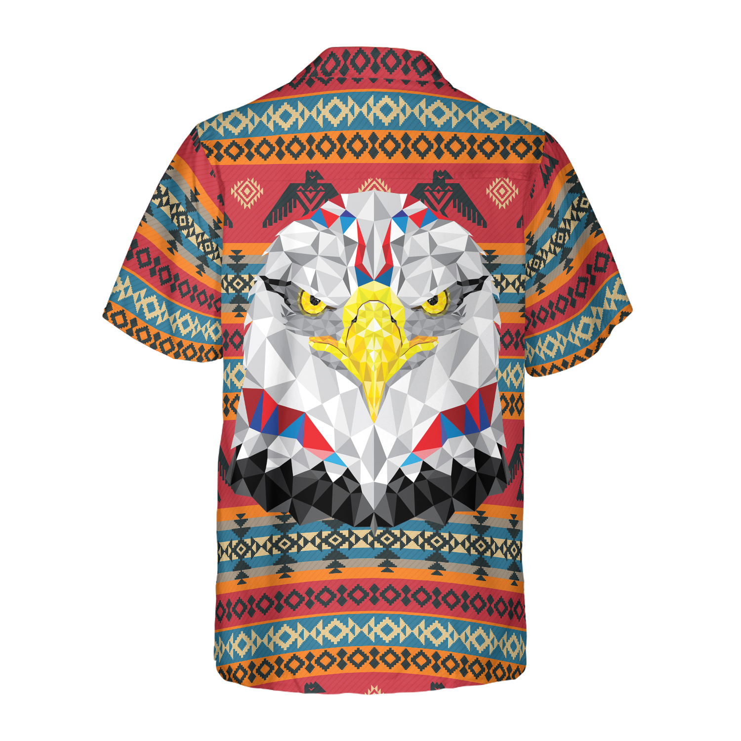 Geometric Tribal American Eagle Shirt Hawaiian Shirt - Hyperfavor