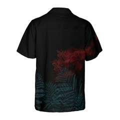 Artistic Gothic Crow Skull Goth Hawaiian Shirt, Black Hawaiian Shirt For Men - Hyperfavor