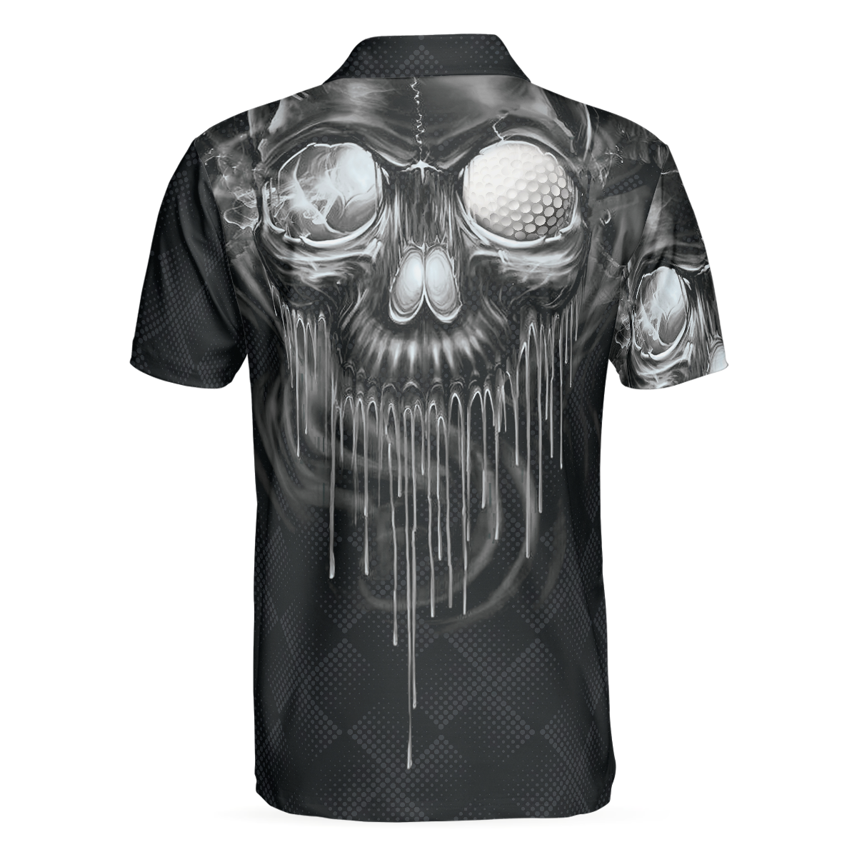 Golf Skull And Smoke Polo Shirt - Hyperfavor