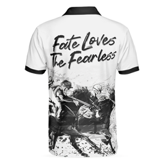 Fate Loves The Fearless Horse Riding Polo Shirt, Horse Rider Polo Shirt, Horse Riding Shirt For Men - Hyperfavor