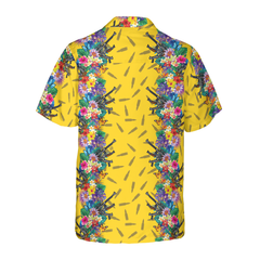 Vibrant Tropical Gun And Bullet Hawaiian Shirt - Hyperfavor