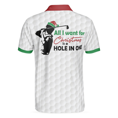 Golf All I Want Polo Shirt, Christmas Gift Idea For Male Golfers, Funny Christmas Themed Golf Shirt - Hyperfavor