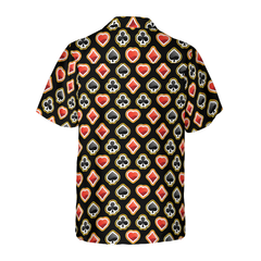 Casino Poker Black Background Hawaiian Shirt - Hyperfavor