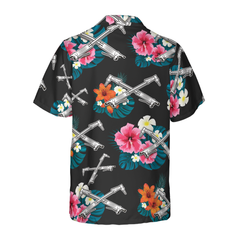 Ironworker Tropical In Black Hawaiian Shirt - Hyperfavor