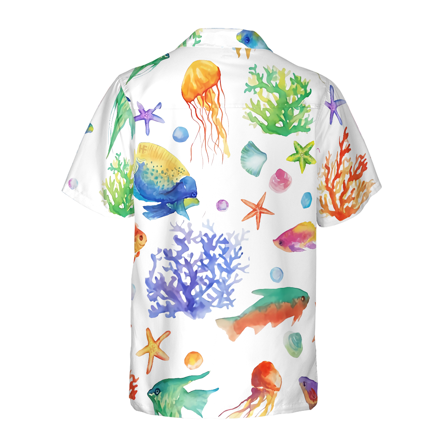 Under The Sea Watercolor Hawaiian Shirt - Hyperfavor