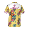 Lineman Pineapple Seamless Pattern Hawaiian Shirt - Hyperfavor