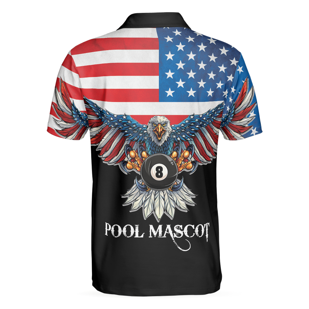 Billiards American Eagle Pool Mascot Polo Shirt - Hyperfavor