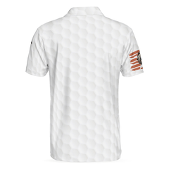 Bald Eagles American Golfer Eagle Golf Ball Texture Polo Shirt - Hyperfavor