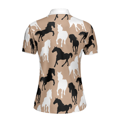 Horses Lover Shirt For Women Short Sleeve Women Polo Shirt - Hyperfavor