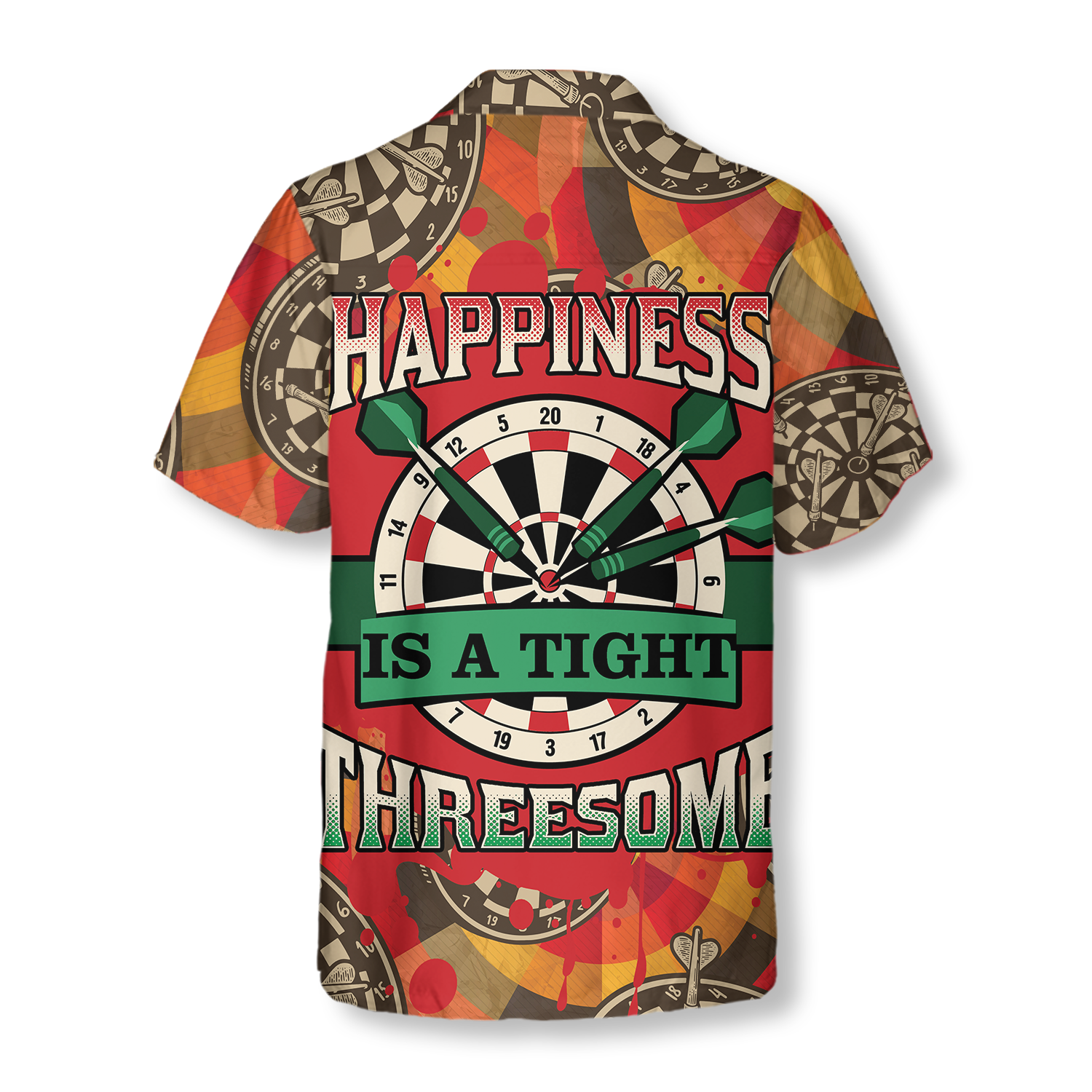 Happiness Is a Tight Threesome Darts Hawaiian Shirt - Hyperfavor