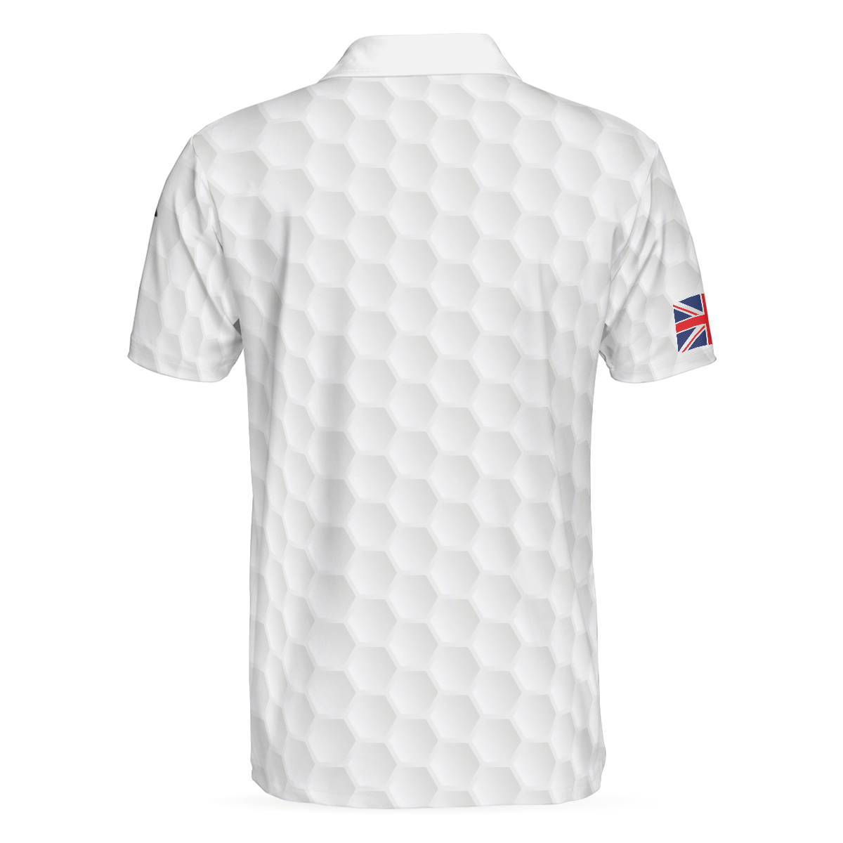 Golf Texture United Kingdom Polo Shirt, Great Britain Union Jack Polo Shirt, UK Golf Shirt For Men - Hyperfavor