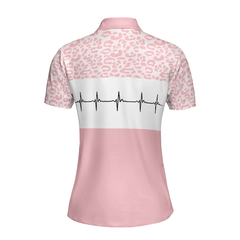 Pink Golfbeat Leopard Golf Short Sleeve Women Polo Shirt - Hyperfavor