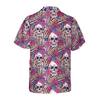 Skull With Roses On Zebra Background Hawaiian Shirt - Hyperfavor