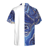 Blue Marble And Gold Golfaholic Hawaiian Shirt - Hyperfavor