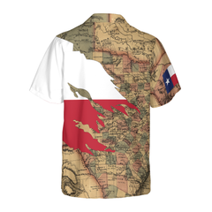 Patriotic Texas Hawaiian Shirt For Men, Texas Flag Shirt, Proud Texas Map Pattern Shirt For Men - Hyperfavor