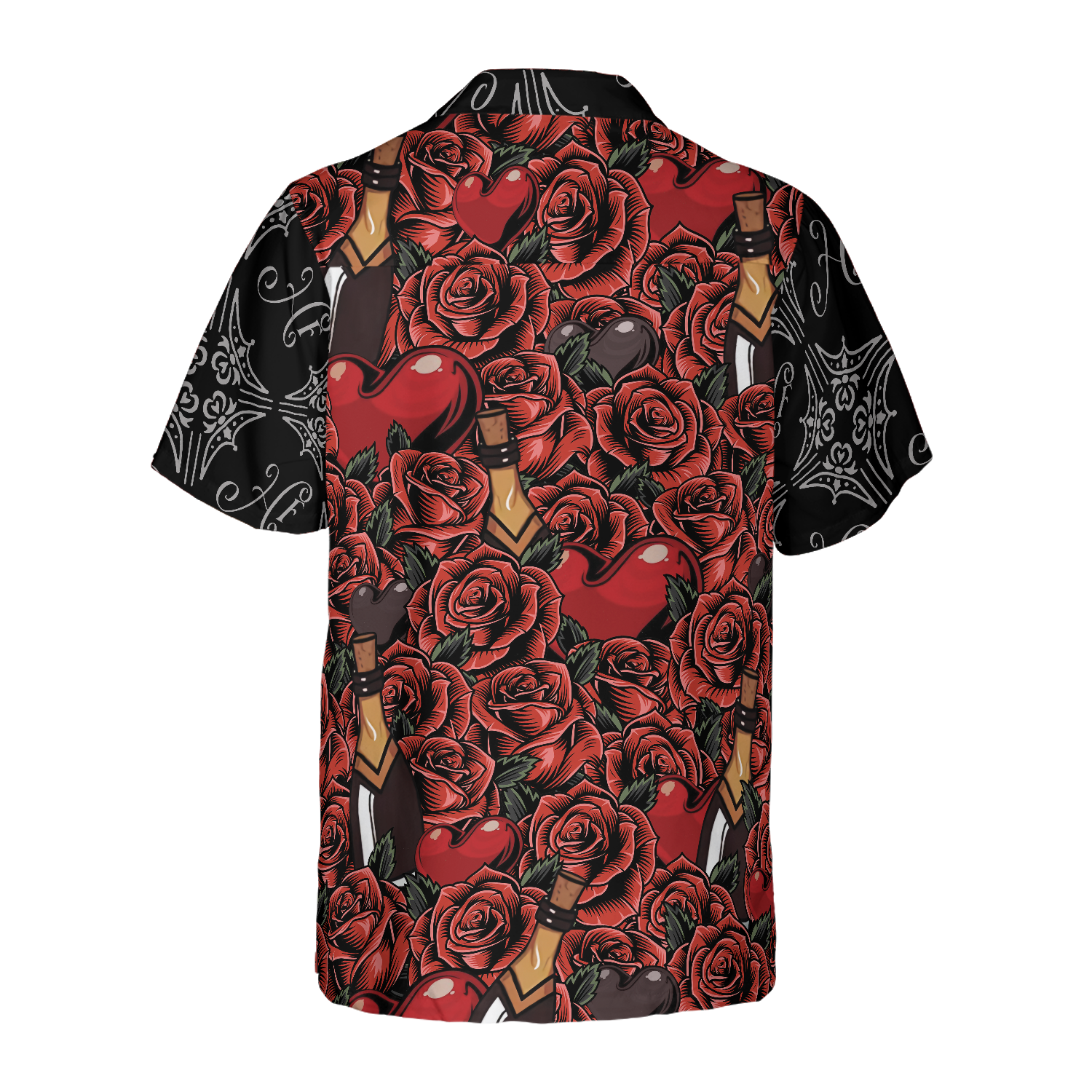 Color Of Love Red Flower Sticker Custom Hawaiian Shirt - Hyperfavor