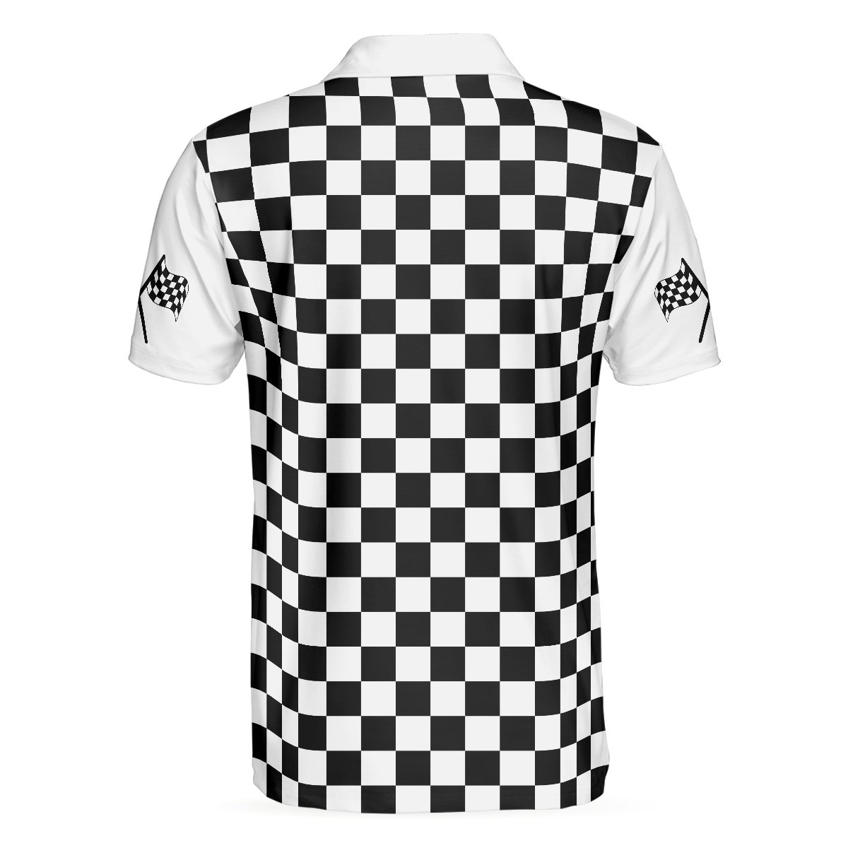 Live Life Like It's The Last Lap Racing Polo Shirt, Black And White Racing Shirt For Men - Hyperfavor